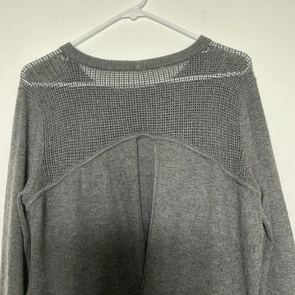Lululemon Back to Balance Sweater Split Back Long Sleeve in Charcoal Gray - Picture 8 of 15